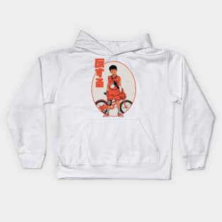 Japanese Retro Anime Style Guy Kids Hoodie